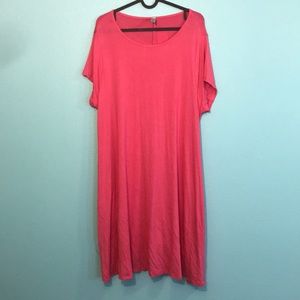 Pink t shirt style dress